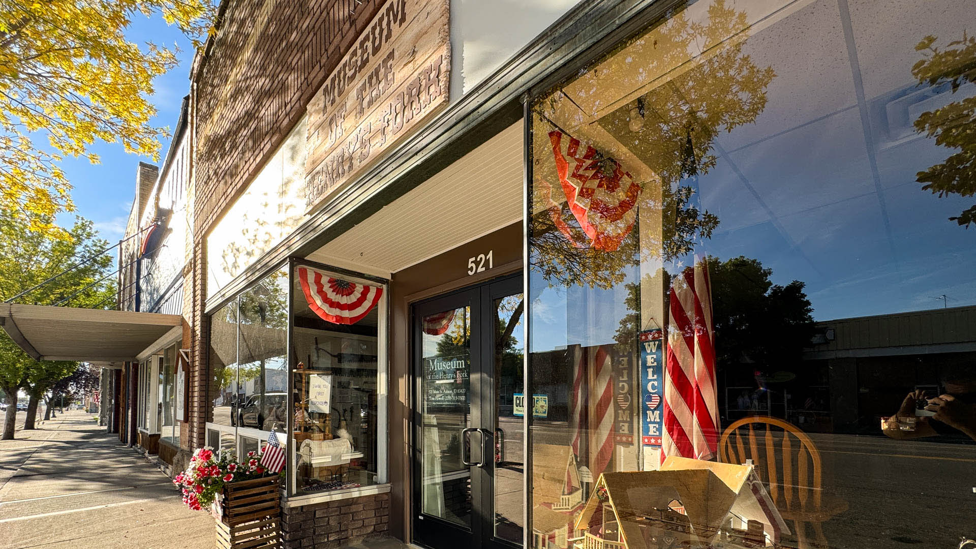museum store front along main street